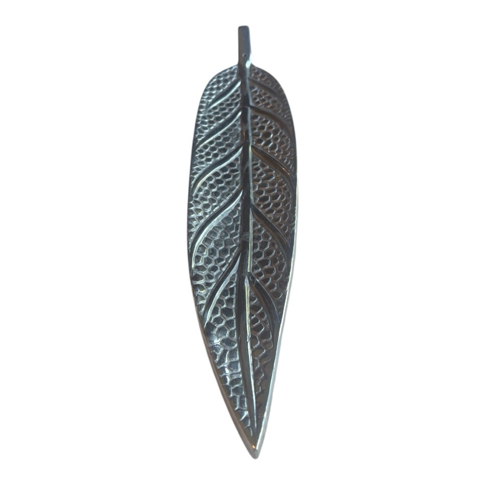 Silver Leaf-Shaped Incense Holder